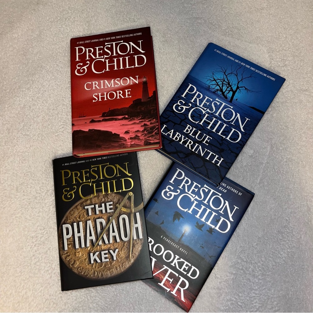 Preston & Child hardcover Book Set bundle - Red, Blue, Black Covers